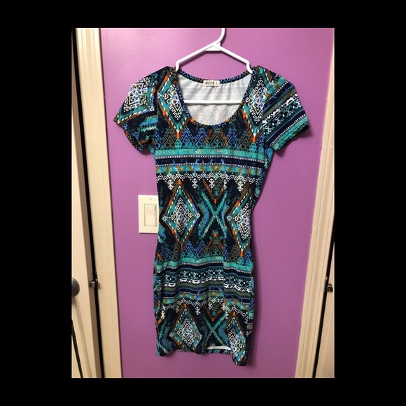 🦋2 for $15 - Ardene Tribal Print Bodycon Dress - Picture 3 of 5